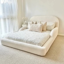 Boucle Upholstered  Kids Bed