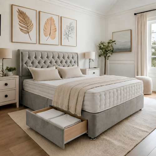 Plush divan bed - plush, with