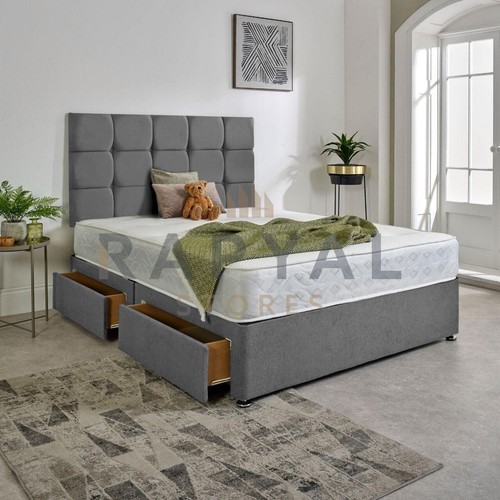 Luxury fabric divan bed - fabric,