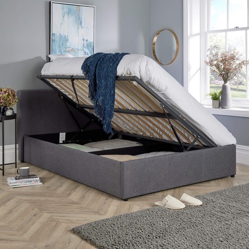 Side lift storage bed ottoman - lift,