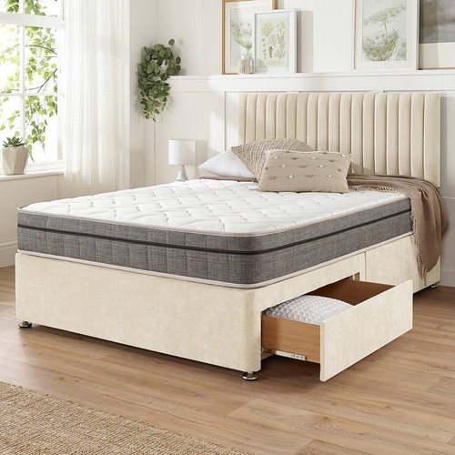 Plush divan bed set with - set,