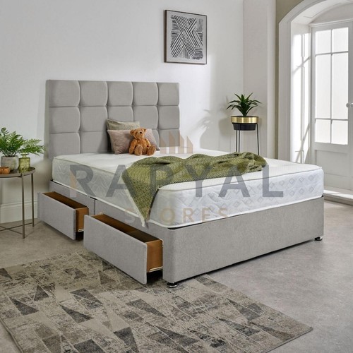 Plush divan bed - set, with