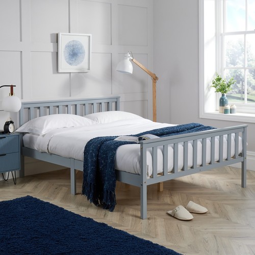 Grey small double bed - grey,