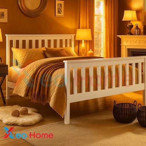 Solid 4ft 3ft wooden bed - wooden,